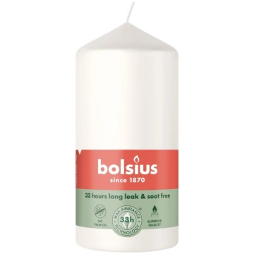 Svece Bolsius, 120x58 mm, balta