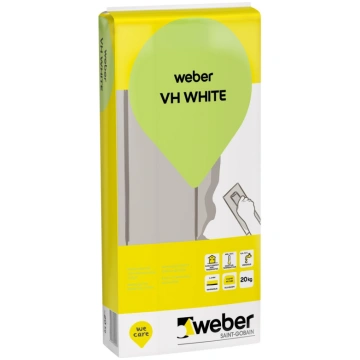 Špaktele Weber VH, balts 20kg