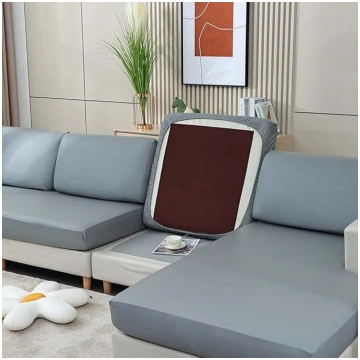 Waterproof Faux Leather Sofa Cover with Elastic Ba