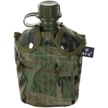 ASV armijas plastmasas pudele apvalkā,1L-Woodland