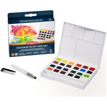 Derwent Inktense akvareļkrāsu krāsu palete, 24 krā
