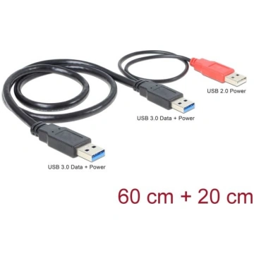 Delock Cable USB 3.0 type A male + USB type A male