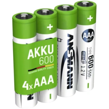 Ansmann 1x4 Nimh Akumulators Micro Aaa Tips 600 Mi