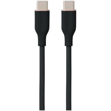 Silicone Cable USB Type-C - Type-C, 60W, (black, 2