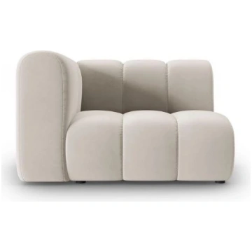 Moduļu dīvāns Micadoni Home Lupine Velvet, bēša kr