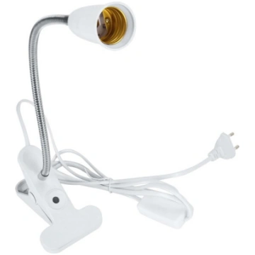 Galda lampa ar klipsi 60W, E27, 20cm, balta BESK
