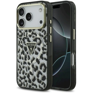 Guess Leopard Glitter MagSafe Case Aizsargapvalks 