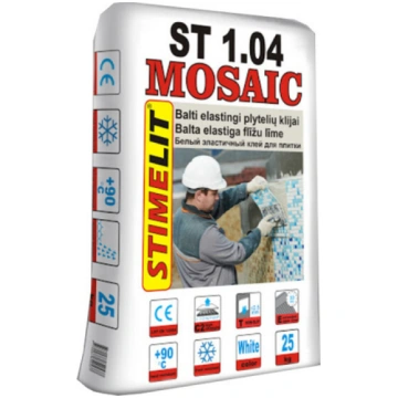 Elastīga flīžu līme C2TE Stimelit 25kg Balta