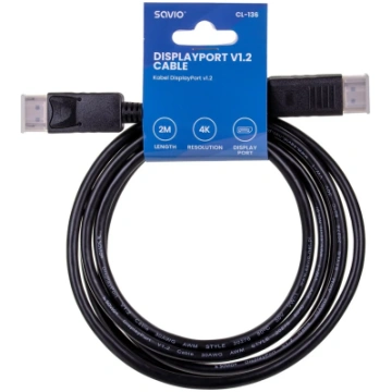 Savio CL-136 DisplayPort cable 2 m Black