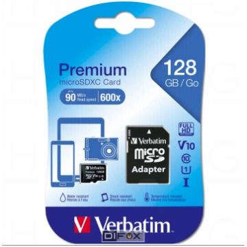 Verbatim Premium 128GB microSD Memory Card (Class 
