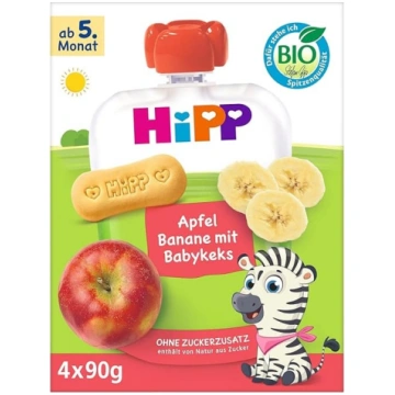 HiPP Organic Quetschie ābolu banānu ar bērnu cepum