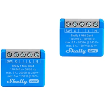 Set of 2 Shelly 1 Mini Gen4 Zigbee/Matter Controll