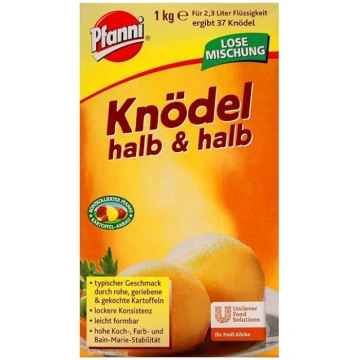 Pfanni pelmeņi pusīti un pusītes 1 kg, iepakojumā 