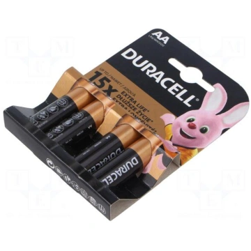 Battery: alkaline | AA | 1.5V | non-rechargeable |