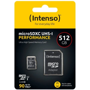 Intenso microSDXC 512GB 10. klases UHS-I U1 veikts