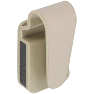 Beige sun visor glasses holder