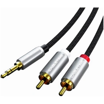 Audio kabelis 3,5 mm - 2x RCA, 1,8 m CABLETIME CA9