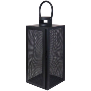 Laterna metāla Aura 17x16x40cm, melna