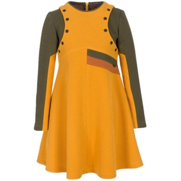 ValMax long-sleeved dress with studs - YELLOW / 6Y