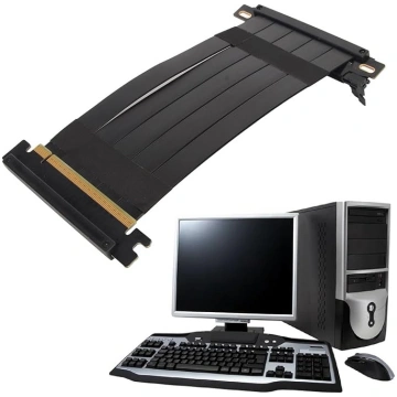 PCIE 4.0 X16 Extender Riser Cable, ātrgaitas Flex 