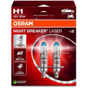 Auto spuldzes 12V 55W H1 OSRAM NIGHT BREAKER LASER