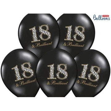 Party Deco Balon urodzinowy 18 amp; Brilliant past