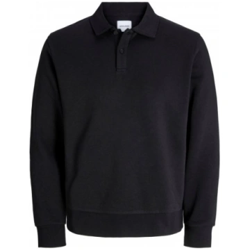 Jack & Jones Bradley Sweatshirt Polo Black - Džemp
