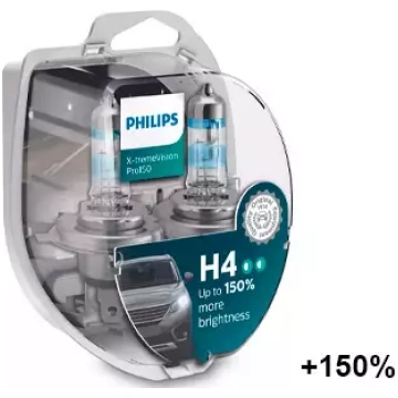 Halogēna spuldze PHILIPS X-tremeVision Pro150 H4 1