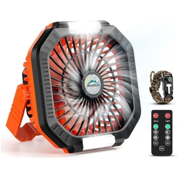 WEEKSUN kempinga ventilators, USB ventilators ar g