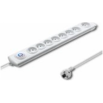 Qoltec 50293 Surge protector 8 sockets 1.5m white 
