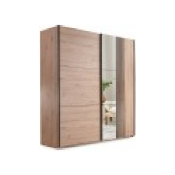Skapis ar spoguli SINTRA 203, ozols artisan/melns 