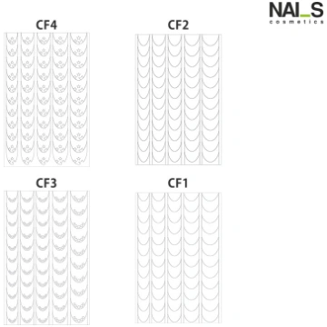 AIRnails Trafareti "French" (Flowers) NAI_S cosmet
