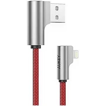 Aukey USB-A to Lightning, Angle, 2m (CB-AL01 Red O