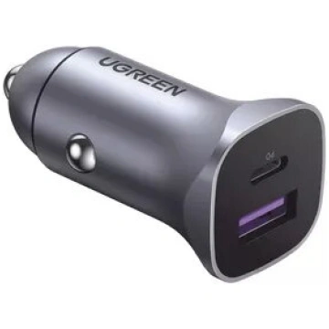 UGREEN 40858 universāls auto lādētājs ar USB-C pie