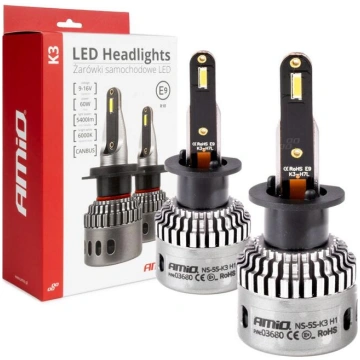 LED Headlights K3 Series H1 12V 6000K canbus AMIO-