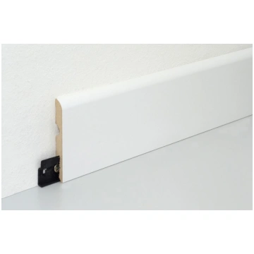 80mm FU117 MDF balta grīdlīste