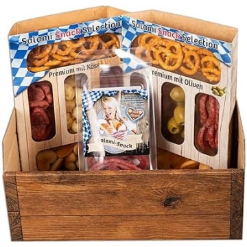 Dāvanu kaste maza uzmanība, desu dāvana ar salami,