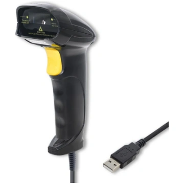 Qoltec 50876 Laser scanner 1D | USB | Black | 5087