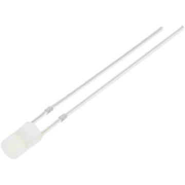 LED; white warm; 3mm; 750÷1120mcd; 140°; Front: fl