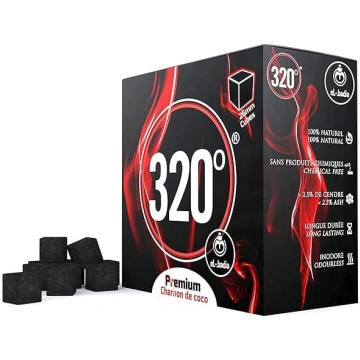 320° Premium kokoskoka kokogles (26 mm kubi) šiša 