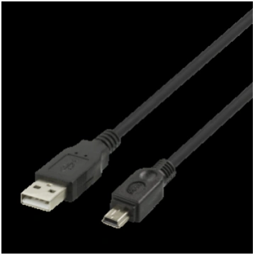 USB 2.0 MINI B CABLE DELTACO PIEMĒROTS DSLR KAMERĀ