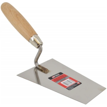 Nerūsējošā tērauda trapezoīda lāpstiņa 180mm, koka