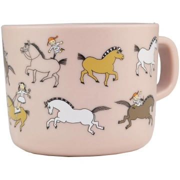 Rätt Start - Pippi Circus, Cup With Handle, Pink -