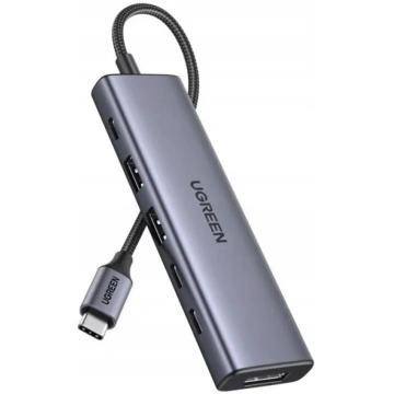 USB-C hubs UGREEN CM511 6‑1 — 2× USB-A, DisplayPor