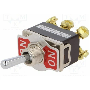 Switch: toggle; Pos: 2; DPDT; ON-ON; 10A/250VAC; L