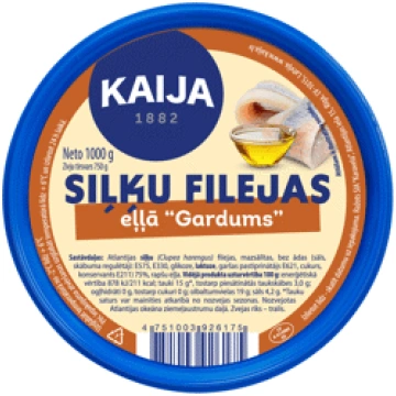 Siļķu filejas eļļā Gardums KAIJA 1kg