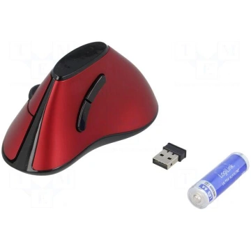 Optical mouse | red | USB | wireless | No.of butt: