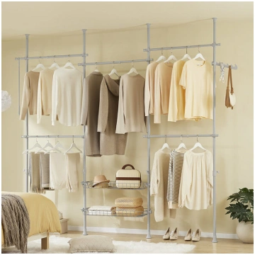 SoBuy Regulējams garderobes skapis 311x37x295cm KL