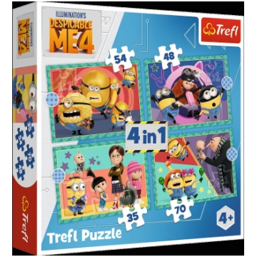 TREFL TREFL MINIONS Pužļu komplekts 4in1 Minions