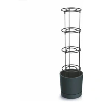 Plastmasas pods tomātiem GROWER, antracīta krāsa, 